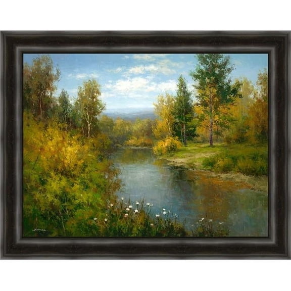 Late Summer Scene, Framed Textured Fine Art Print