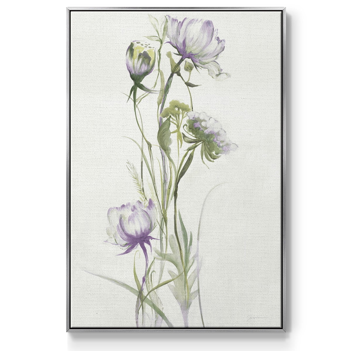 Late Summer Wildflowers I V30 Framed Premium Gallery Wrapped Canvas - Ready to Hang