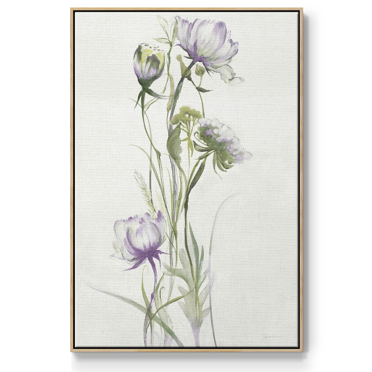 Late Summer Wildflowers I V30 Framed Premium Gallery Wrapped Canvas - Ready to Hang