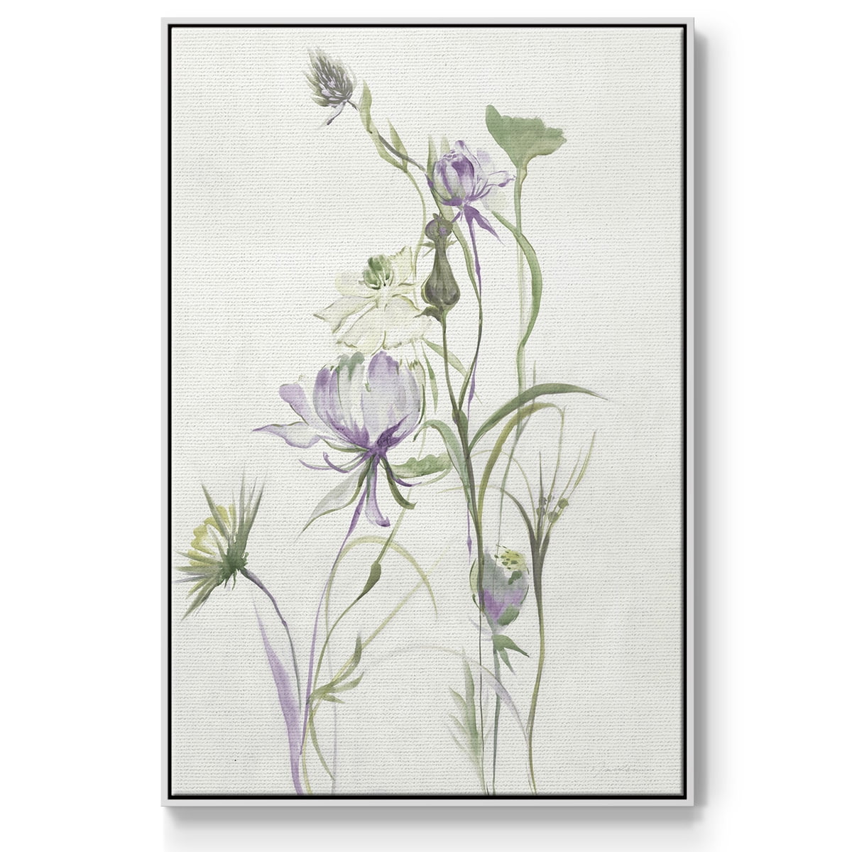 Late Summer Wildflowers II V30 Framed Premium Gallery Wrapped Canvas - Ready to Hang