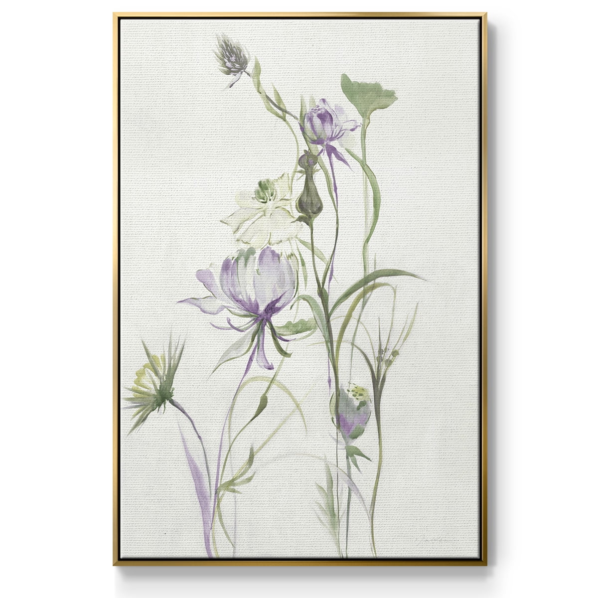 Late Summer Wildflowers II V30 Framed Premium Gallery Wrapped Canvas - Ready to Hang