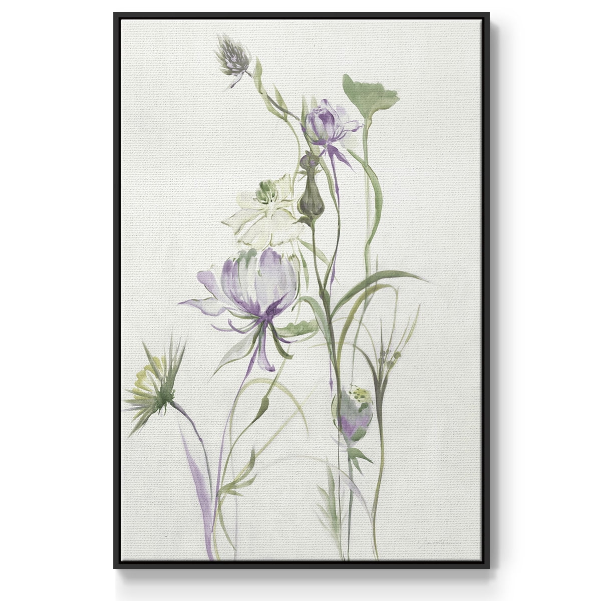Late Summer Wildflowers II V30 Framed Premium Gallery Wrapped Canvas - Ready to Hang