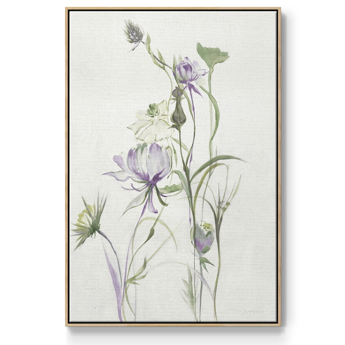 Late Summer Wildflowers II V30 Framed Premium Gallery Wrapped Canvas - Ready to Hang