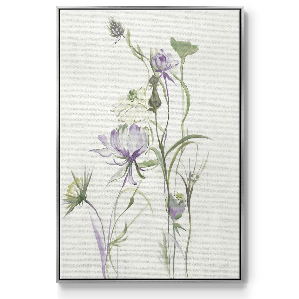 Late Summer Wildflowers II V30 Framed Premium Gallery Wrapped Canvas - Ready to Hang