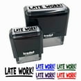 thumbnail image 1 of Late Work School Teacher Self-Inking Rubber Stamp Ink Stamper for Business Office - Green Ink - Small 1-1/2 Inch, 1 of 7