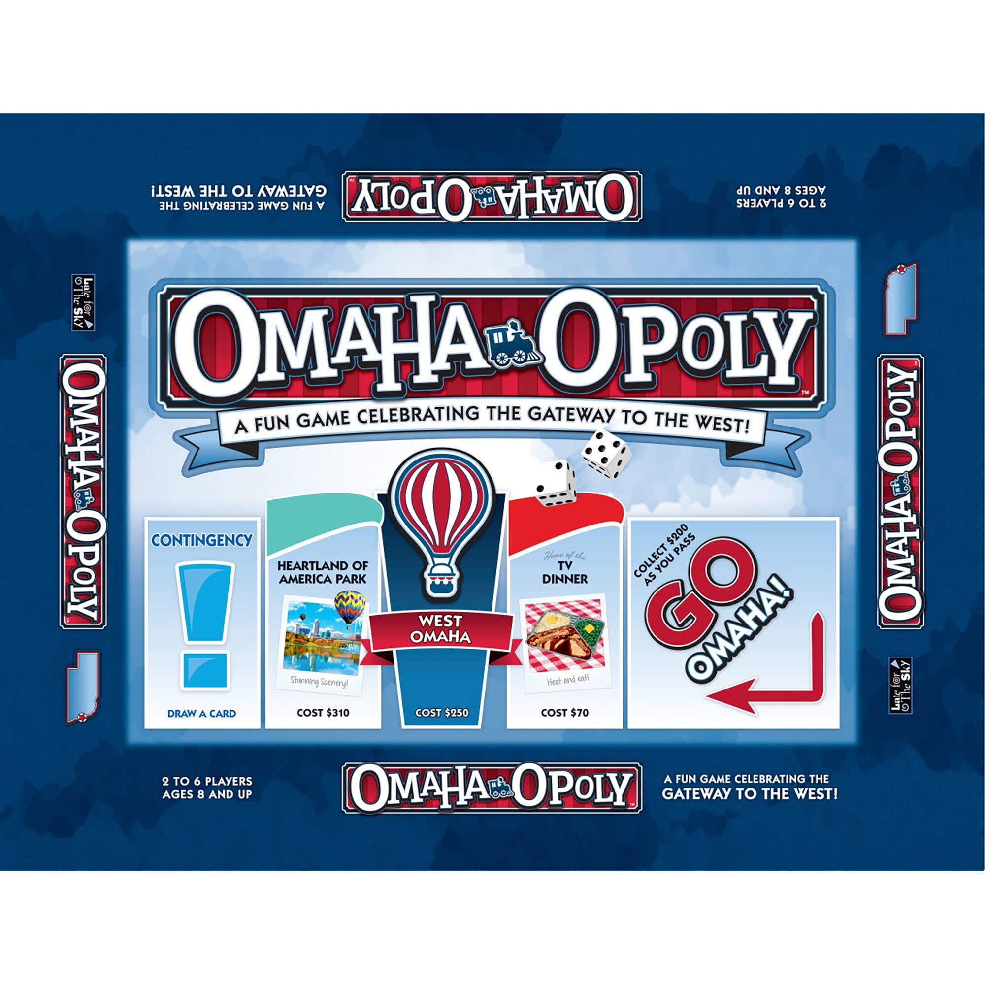 Late for the Sky Omaha-Opoly Educational Family Board Game, 2-6 Players