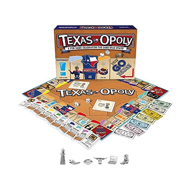 Late for the Sky Texas-Opoly Strategy Board Game, for Children Ages 8+