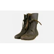 Late medieval boots Leather Medieval Larp Shoes SCA LARP Brown Size - 42