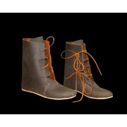 Late medieval boots Leather Medieval Larp Shoes SCA LARP Brown