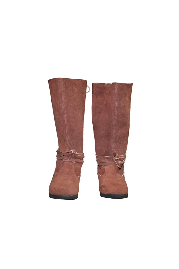 Late medieval boots Leather Medieval Larp Shoes SCA LARP