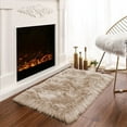 thumbnail image 1 of Latepis 2x3 Beige Rug Faux Fur Rug Fluffy Furry Rug Throw Rug Washable Shag Rug Plush Soft Rug for Living Room Bedroom Nursery Kids Rug Floor Rug Dorm Rug Rectangle, 1 of 7