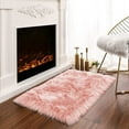 thumbnail image 1 of Latepis 2x3 Fur Rug, Faux Sheepskin Rug for Living Room, Fuzzy Rugs for Teen Girls Bedroom, Nursery, Luxury Room Decor, Pink Fur Rug, Rectangle, 1 of 6