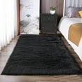 thumbnail image 1 of Latepis 3x5 Faux Fur Rug, Faux Sheepskin Rug for Living Room, Fluffy Washable Rug for Bedroom, Nursery, Luxury Room Decor, Black Rug, Rectangle, 1 of 7
