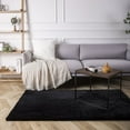 thumbnail image 1 of Latepis 3x5 Faux Fur Rug, Faux rabbit fur Rug for Living Room, Fluffy Washable Faux fox fur Rug for Bedroom, Nursery, Luxury Room Decor, Black Sheepskin Rug, Rectangle, 1 of 10
