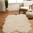 thumbnail image 1 of Latepis Beige Washable Rugs 4x6 Rug for Living Room Fluffy Carpet Rug Soft Shag Rug Faux Sheepskin Fur Rug for Bedroom Nursery Floor Kids Rug Fuzzy Room Rug Home Decor Sheepskin, 1 of 5