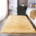 thumbnail image 1 of Latepis Fur Rug 3x4, Faux Sheepskin Rugs for Bedroom, Teen Room, Dorm, Furry Rug, Boho Rug, Light Yellow, Rectangle, 1 of 7