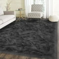 thumbnail image 1 of Latepis Fur Rug 6x9, Faux Sheepskin Rug for Living Room, Fluffy Washable Rug for Bedroom, Kid's Room, Luxury Room Decor, Dark Grey Rug for Bedroom Fluffy, Rectangle, 1 of 7