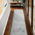 thumbnail image 1 of Latepis Grey Fluffy Faux Rabbit Washable Furry Fur Area Rugs for Bedroom Large Fuzzy Rug for Living Room Nursery Runner Rugs for Hallway 2x8 Rectangle Rug, 1 of 7