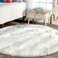 thumbnail image 1 of Latepis Large Circle Area Rugs for Living Room Round Rug 8ft Fluffy Bedroom Rug White with Grey Tips Shaggy Rug Washable Shag Rug Faux Fur Rug Fuzzy Rug for Floor Plush Rug, 1 of 6