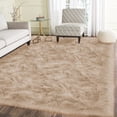 thumbnail image 1 of Latepis Living Room Carpet Beige Large Area Rug 6x8 Rug Washable Faux Fur Rug Fluffy Sheepskin Rug for Bedroom Nursery Playroom Throw Rug Home Decor Rectangle, 1 of 5