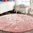thumbnail image 1 of Latepis Round Pink Area Rug 10 ft Circle Carpet for Living Room Machine Washable Rugs Fluffy Shag Rug Fuzzy Rug for Bedroom Faux Sheepskin Fur Rug Boho Rug Home Decor, 1 of 5