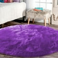 thumbnail image 1 of Latepis Round Rugs 8ft Large Purple Area Rug Fluffy Circle Rug Washable Shag Rug Faux Sheepskin Fur Rug for Living Room Bedroom Fuzzy Rug Soft Rug Home Decor, 1 of 1