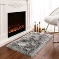 thumbnail image 1 of Latepis Rugs for Bedroom 2x3 Grey Fur Rug, Faux Sheepskin Rugs for Living Room, Super Soft Fluffy Rug for Kids Room Nursery Room, Sheepskin Rug Fluffy Rug for Bedroom, Rectangle 2x3 Rug, 1 of 7