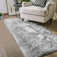thumbnail image 1 of Latepis Runner 2x8 Rug Grey Faux Sheepskin Fur Rug for Bedroom for Home Decor Rectangle Washable Rug Shag Rug Fluffy Carpet, 1 of 6