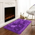 thumbnail image 1 of Latepis Small Furry Rug 2x3 Purple Rug Faux Fur Rug Fluffy Rug Washable Shag Rug Accent Rug Plush Soft Rug for Bedroom Chair Seat Covers Nursery Kids Rug Throw Rug Rectangle, 1 of 5
