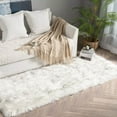 thumbnail image 1 of Latepis White with Grey Tips 2x5 Fur Runner Rug, Faux Sheepskin Rugs for Living Room, Bedroom Rugs Fluffy, Teen Room, Home Decor, Fuzzy Rug, Runner, 1 of 7