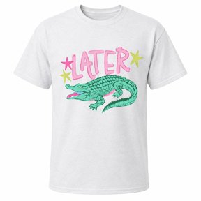 Later Alligator Graphic T-Shirt, Funny Crocodile Tee, Unisex Classic Fit