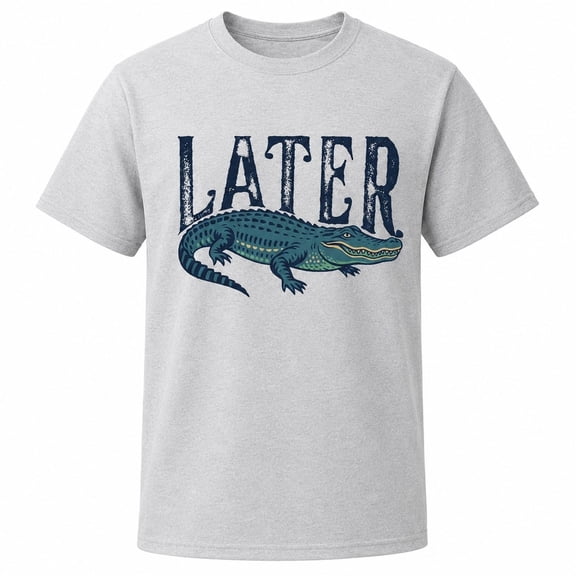 Later Alligator Graphic T-Shirt, Unisex Classic Fit Adult Tee