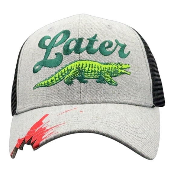 Later Alligator Hat Funny Sarcastic Gator Graphic Novelty Cap