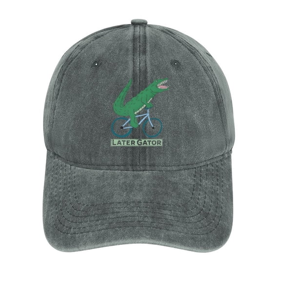 Later Gator Gray Baseball Cap for Men Women, Adjustable Snapback Hats Cotton Hat