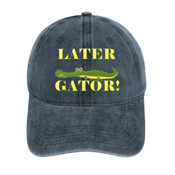 Later Gator Navy Baseball Cap for Men Women, Adjustable Snapback Hats Cotton Hat
