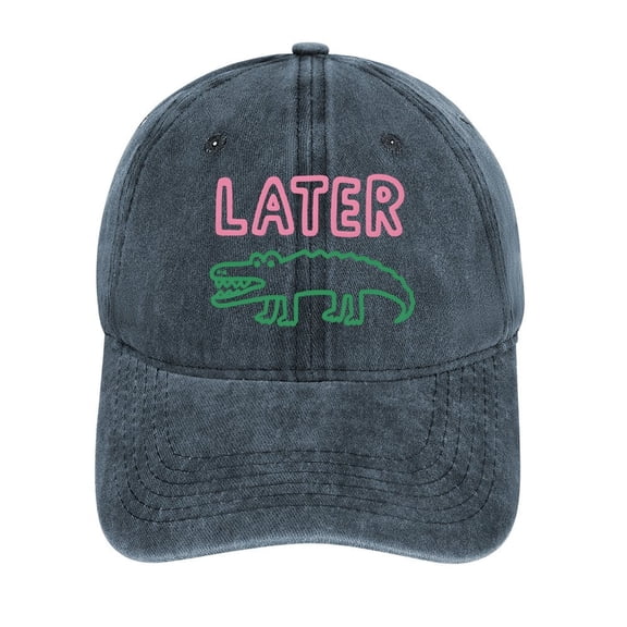 Later Gator Navy Baseball Cap for Men Women, Adjustable Snapback Hats Cotton Hat