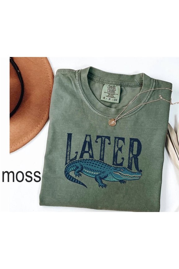 Later Gator Playful Alligator Southern Saying T-Shirt All Size S-3XL