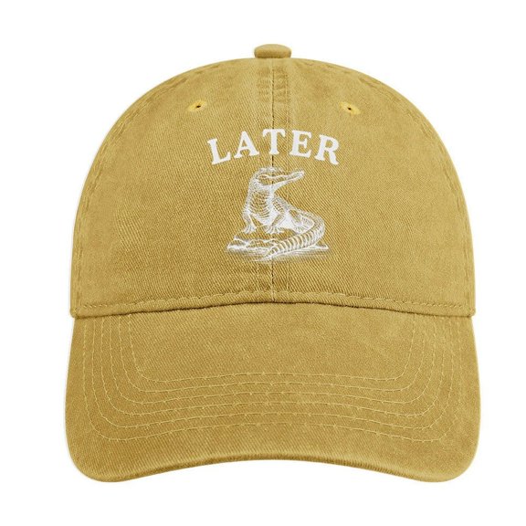 Later Gator Sand Colour Baseball Cap for Men Women, Adjustable Snapback Hats Cotton Hat