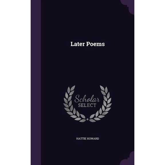 Later Poems (Hardcover)