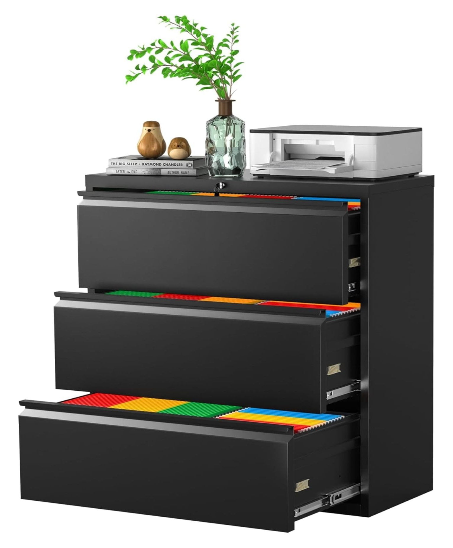 Lateral File 3 Drawer, Lockable File for Home Office