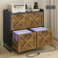 Lateral File 4 Drawer File with Charging Station for