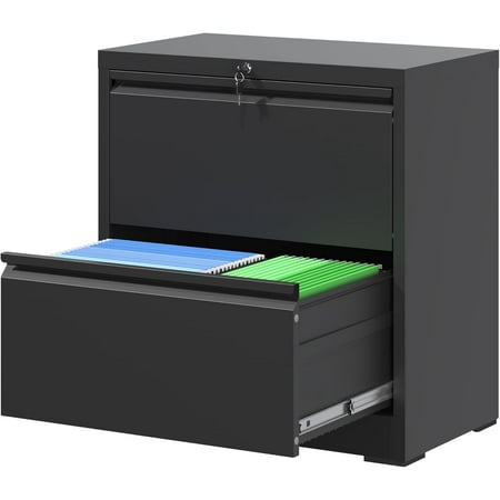 Lateral File Cabinets 2 Drawer,Metal Lateral Filing Cabinet for Home Office,Wide Steel Storage Commercial Drawer Cabinet for Legal/Letter/A4 Size