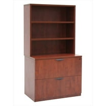Lateral File & Open Hutch - Cherry