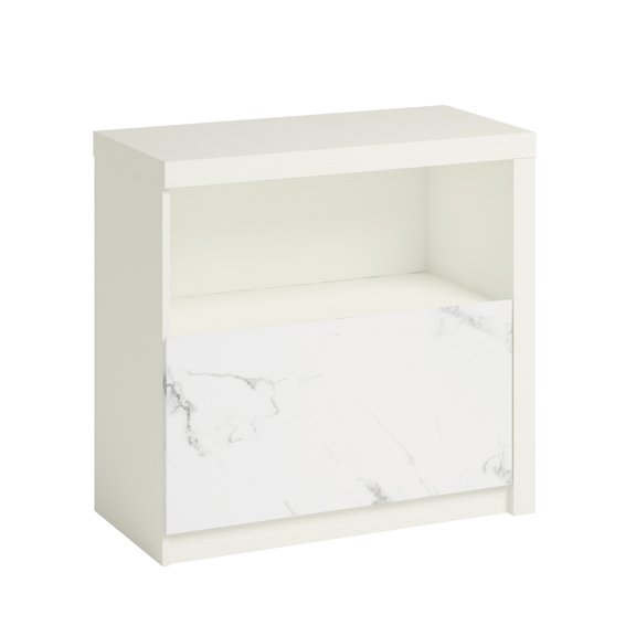 Lateral File With Cubbyhole Storage, White Finish