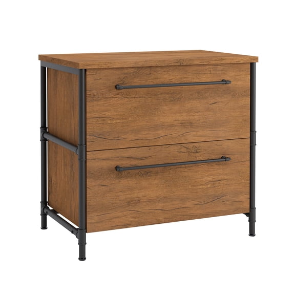 Lateral File with Efficient Document Storage, Brown finish
