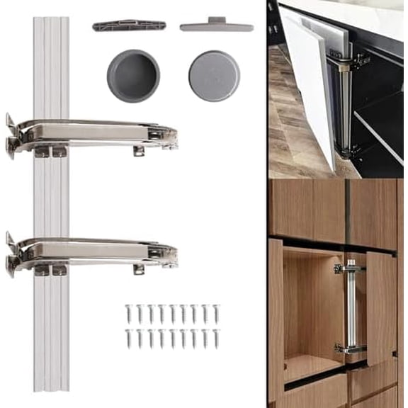 Lateral Opening Door Hinge, 180 Parallel Opening Cabinet Wardrobe Door Sliding, Load-Bearing 15.4lb Heavy Duty Hinge