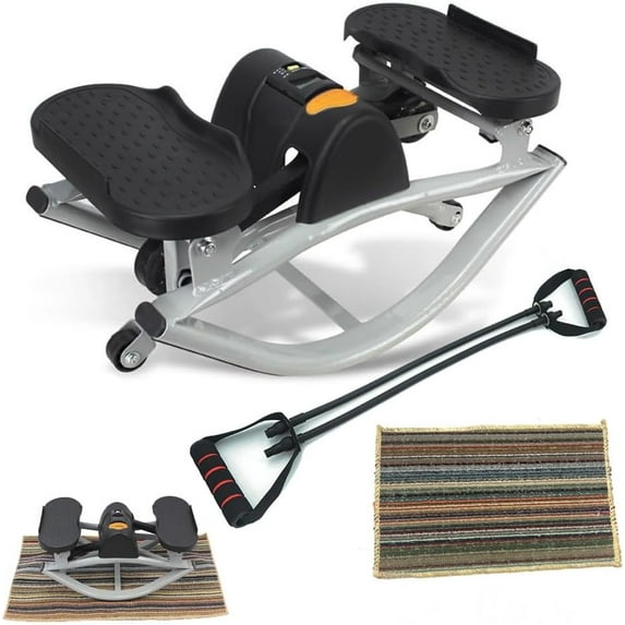 Lateral Rocking Fitness Stepper for Knees and Joints, Home Workout Machine, Portable Compact Side-to-Side Steppers for Legs, Glutes, Absz, Low-Impact Lateral Steppers