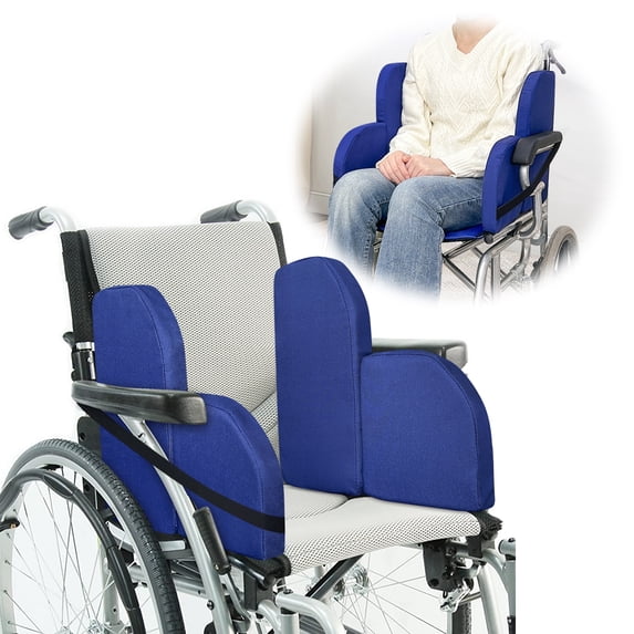 Lateral Support Cushion for Wheelchair, Elderly Chair Positioning Aid, L-Shape Padded Support for Preventing Leaning, Patient Body Support (1 Pair)