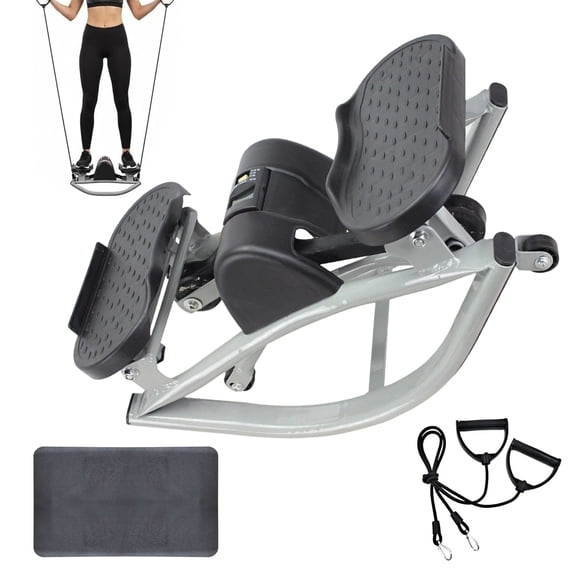 Lateral Swing Cardio Stepper Joint Friendly Low Impacts Exercise Equipment Small Gym Digital Counter Fitness Tracke