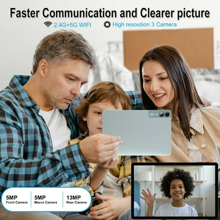 Latest 11 inch Android Tablet, Android 14 System, 18GB (6GB+12GB virtual) RAM, 128GB ROM, Supports up to 1TB Extended Storage, Eight-Core Processor, 13+5MP Camera, Four Speakers,5G/2.4G WiFi